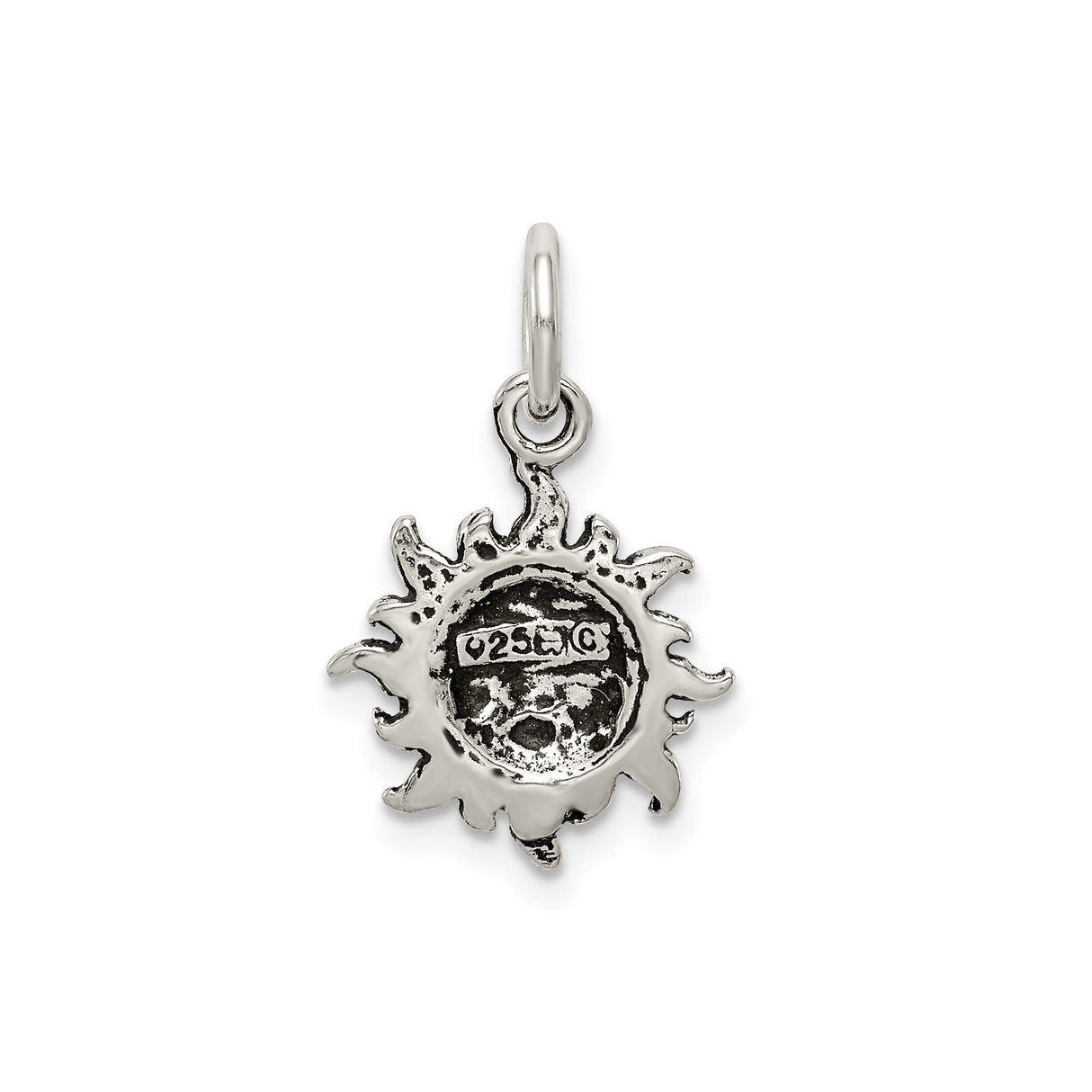 Sterling Silver Sun Face Pendant, Radiant Sunburst Medallion, Celestial Boho Amulet