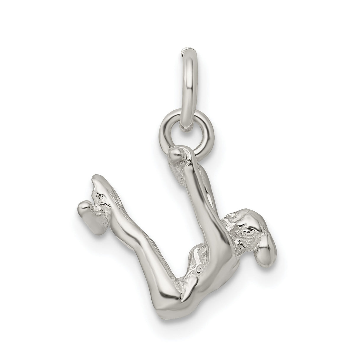Gymnast Charm Pendant in Real 925 Sterling Silver