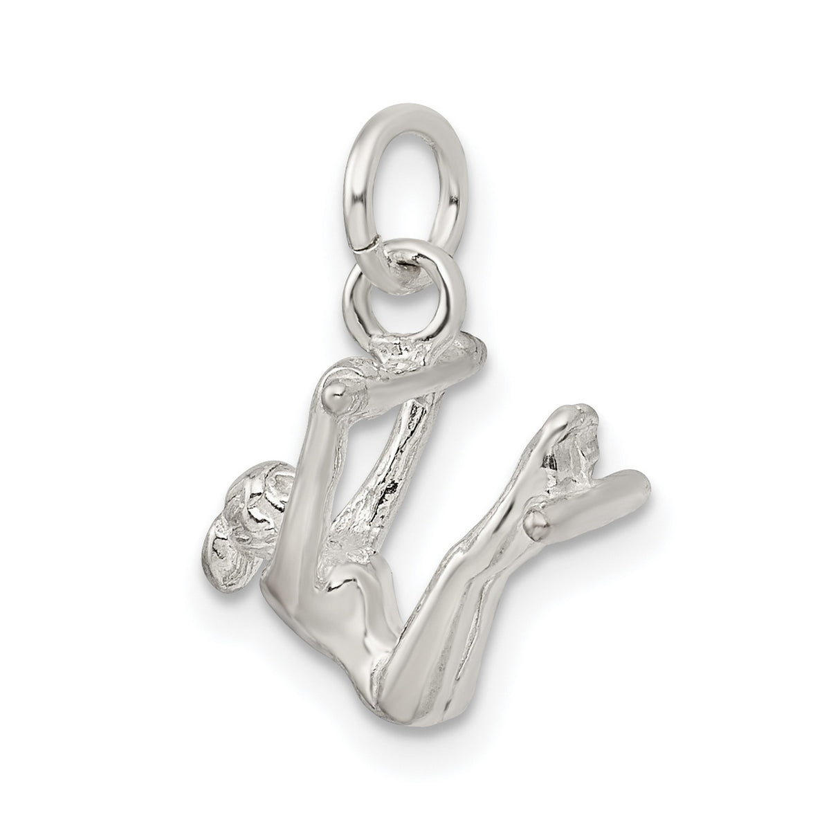 Gymnast Charm Pendant in Real 925 Sterling Silver