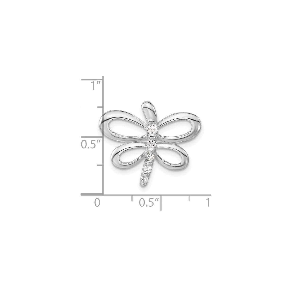 Sterling Silver Dragonfly Pendant with Cubic Zirconia, Nature Inspired Insect Charm for Women