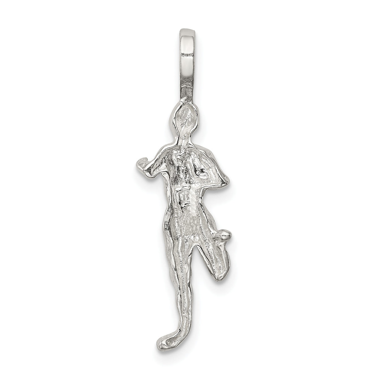 Sterling Silver Runner Pendant Featuring Mid-Stride Running Figure, Athletic Motivation Jewelry