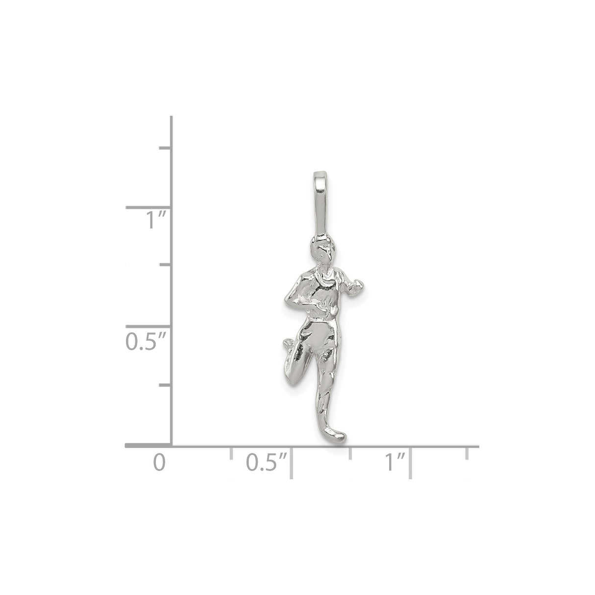 Sterling Silver Runner Pendant Featuring Mid-Stride Running Figure, Athletic Motivation Jewelry
