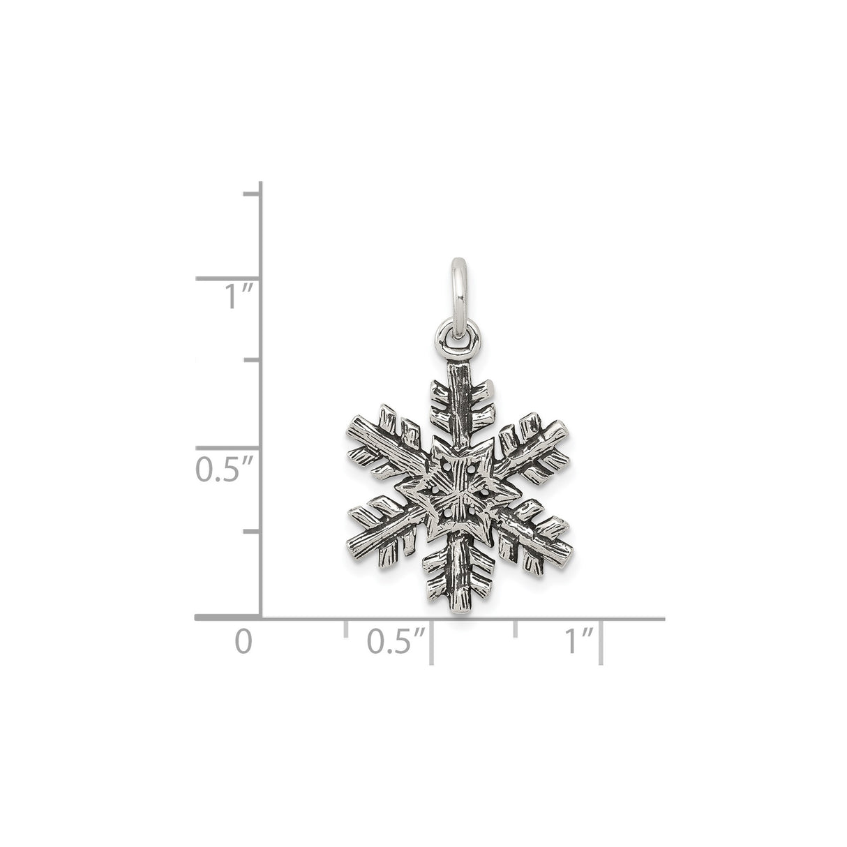 Sterling Silver Snowflake Pendant, Symmetrical Winter Design, Nature-Inspired Holiday Charm
