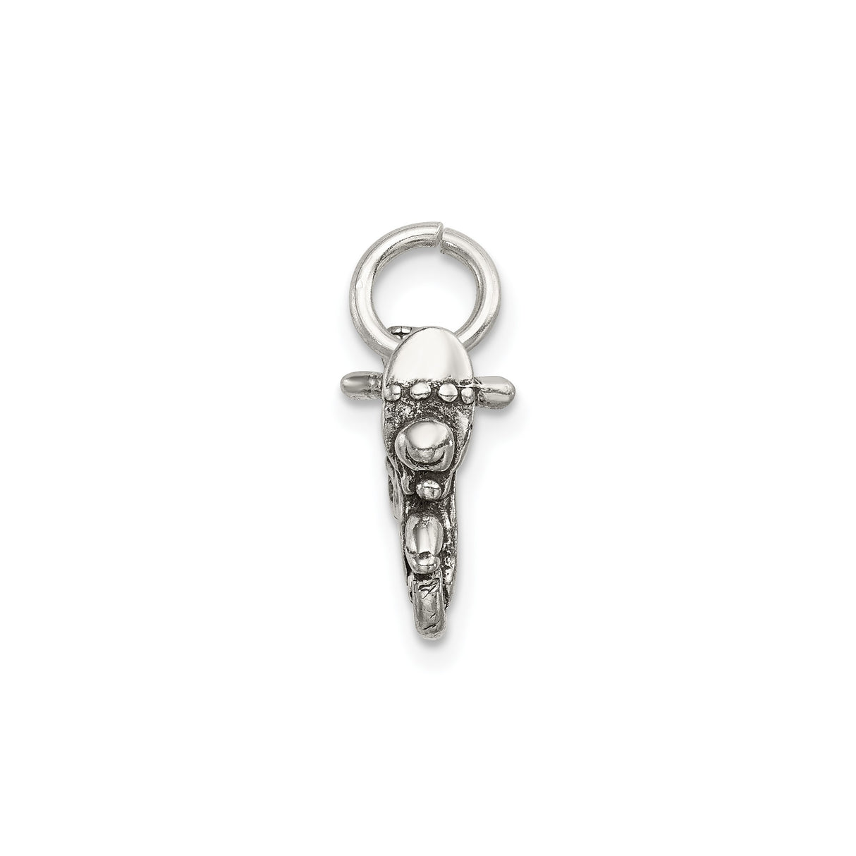 Sterling Silver Motorcycle Pendant, Detailed Cruiser Bike Charm, Biker Jewelry for Men or Women