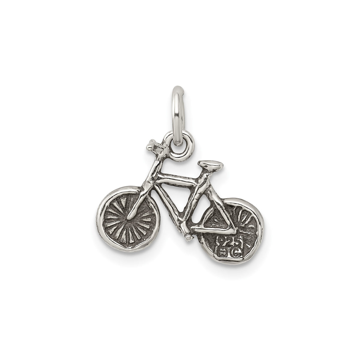 Sterling Silver Bicycle Pendant, Detailed Road Bike Design, Cycling Jewelry for Women or Unisex Wear