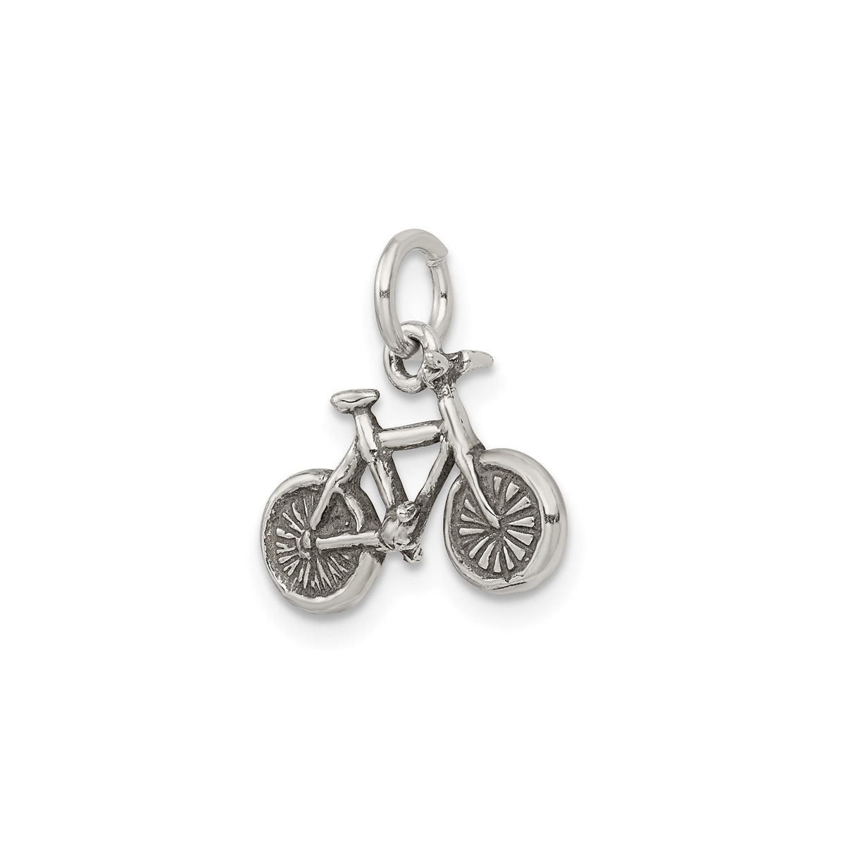Sterling Silver Bicycle Pendant, Detailed Road Bike Design, Cycling Jewelry for Women or Unisex Wear
