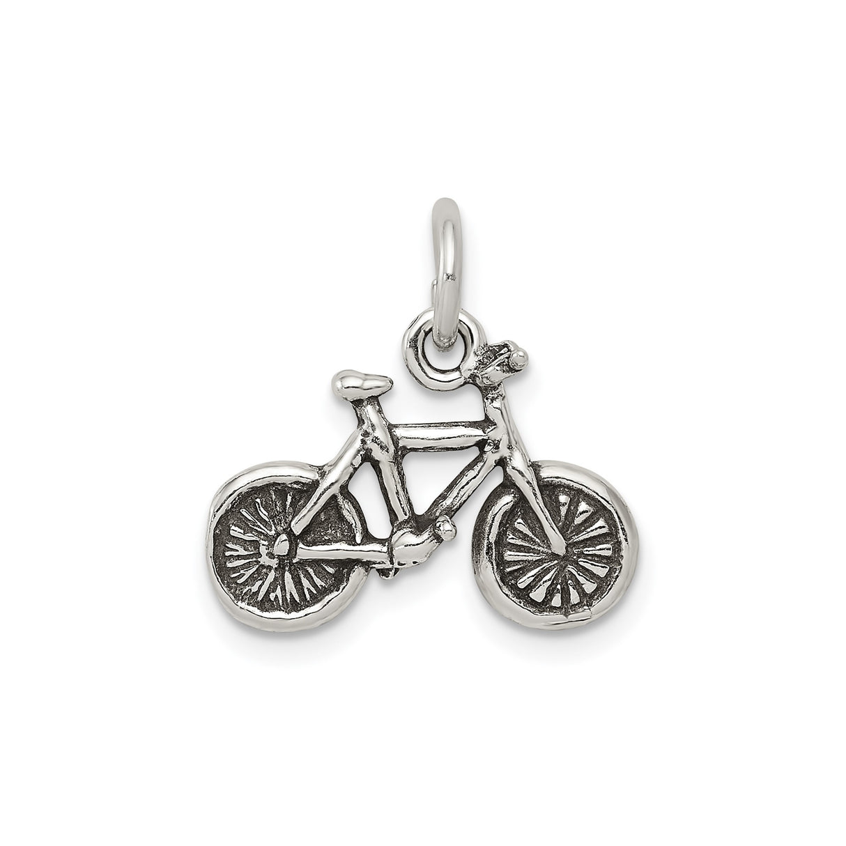 Sterling Silver Bicycle Pendant, Detailed Road Bike Design, Cycling Jewelry for Women or Unisex Wear