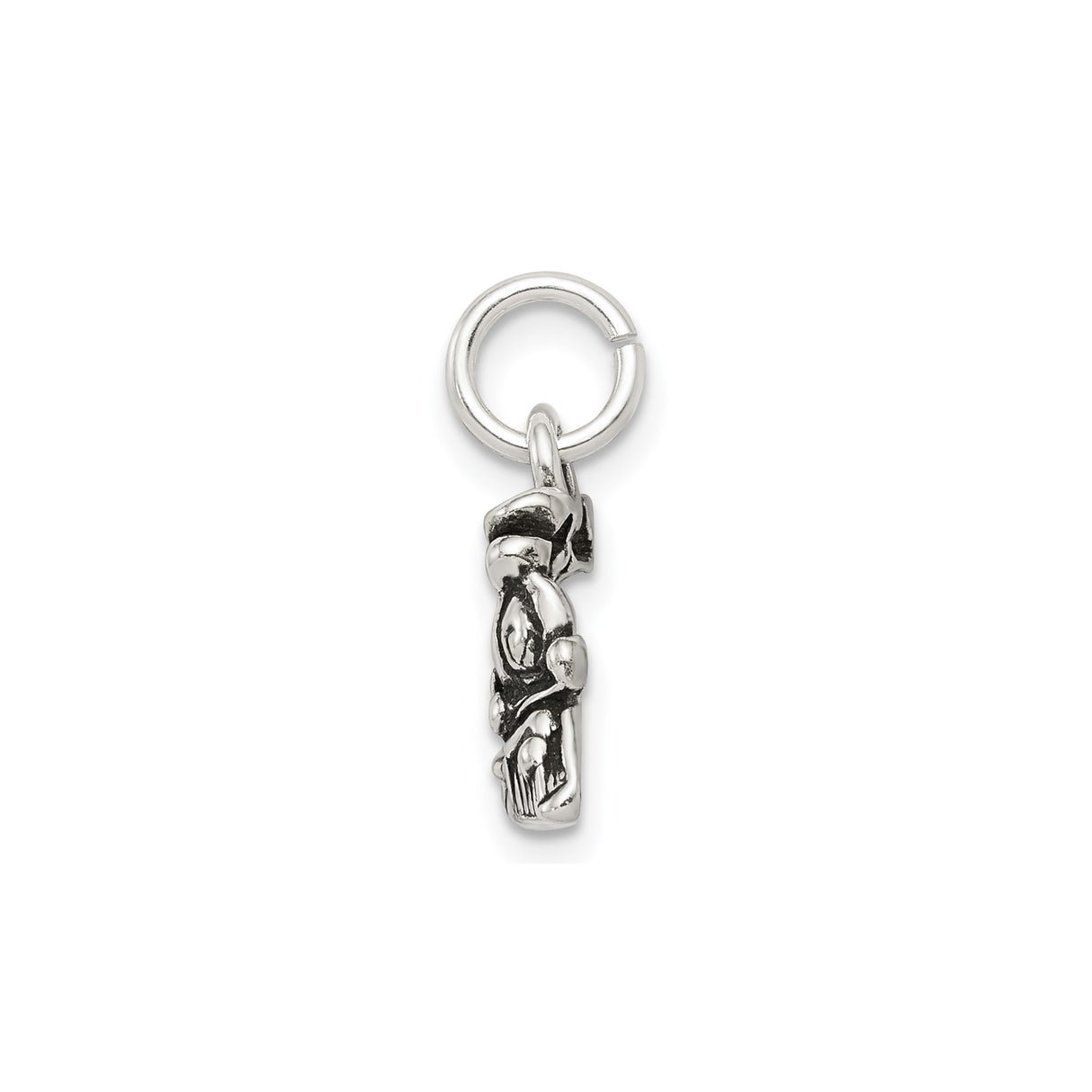 Sterling Silver Train Charm Pendant with Detailed Steam Engine Design, Locomotive Theme
