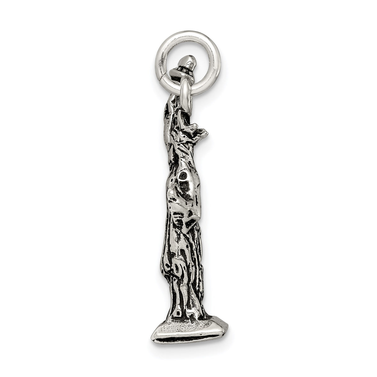 Sterling Silver Liberty Pendant Charm, Statue of Liberty, Patriotic NYC Travel Souvenir