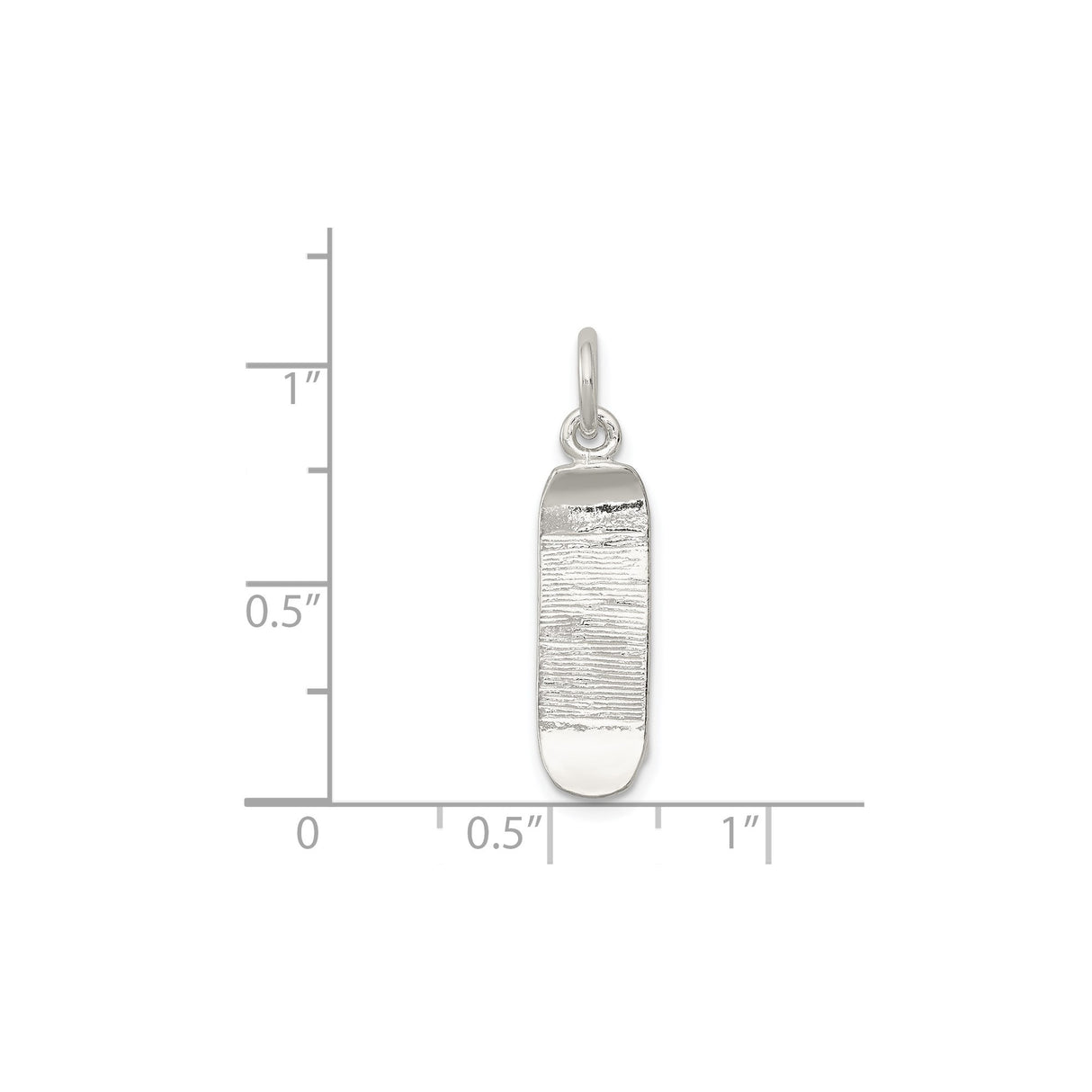 Sterling Silver Mezuzah Pendant with Etched Hebrew Scroll Design, Jewish Faith Symbol