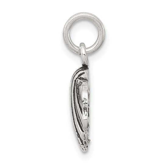 Sterling Silver Scallop Shell Pendant Charm, Camino de Santiago Faith Jewelry for Women