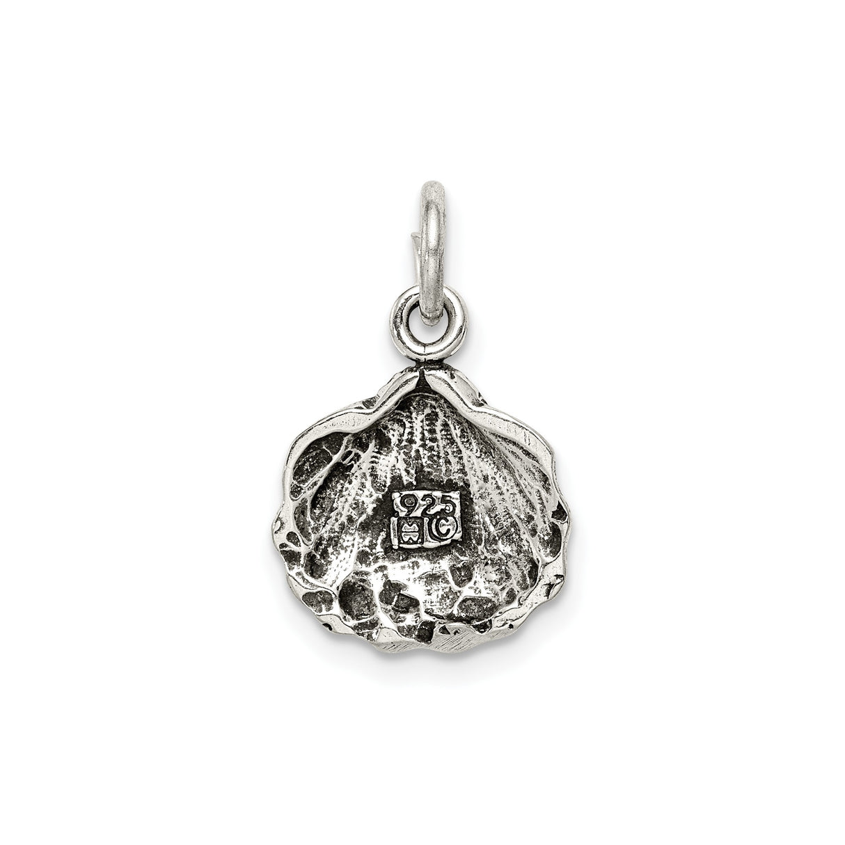 Sterling Silver Scallop Shell Pendant Charm, Camino de Santiago Faith Jewelry for Women