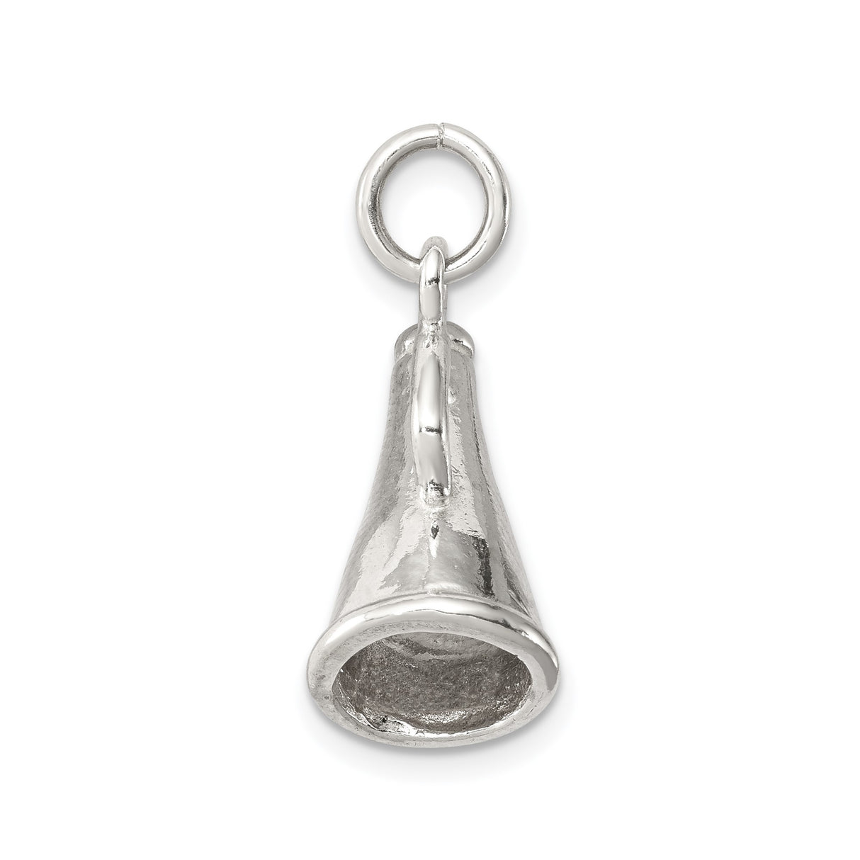Sterling Silver Megaphone Charm Pendant, Cheerleader Sports Theme for Women and Girls