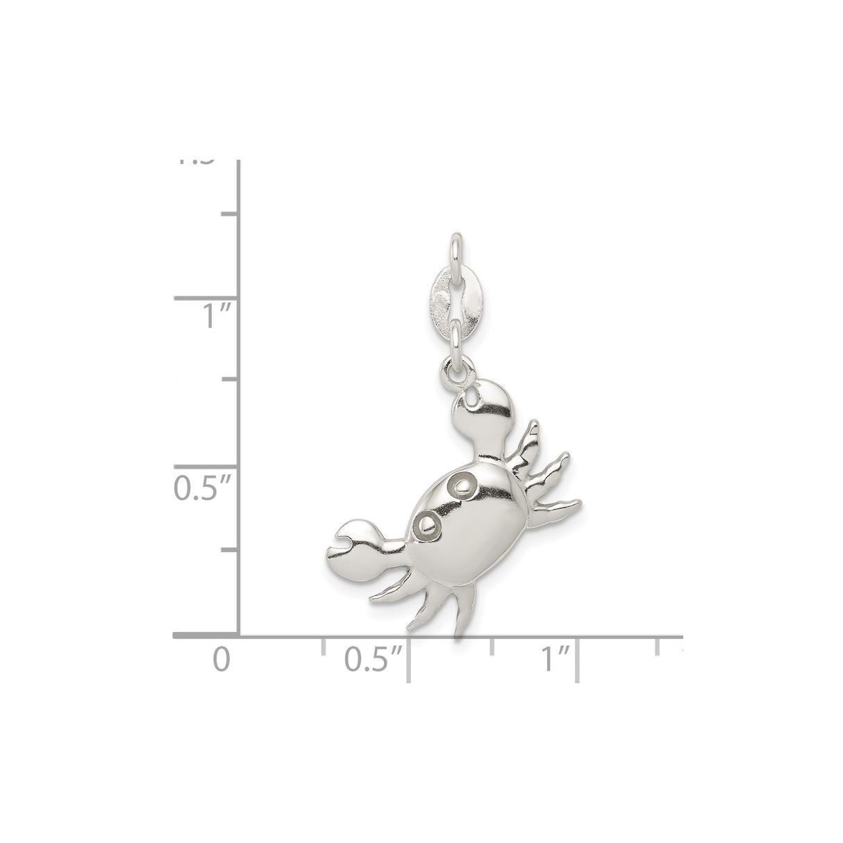 Sterling Silver Crab Pendant, Nautical Astrology Charm for Beach Lovers and Cancer Zodiac Signs