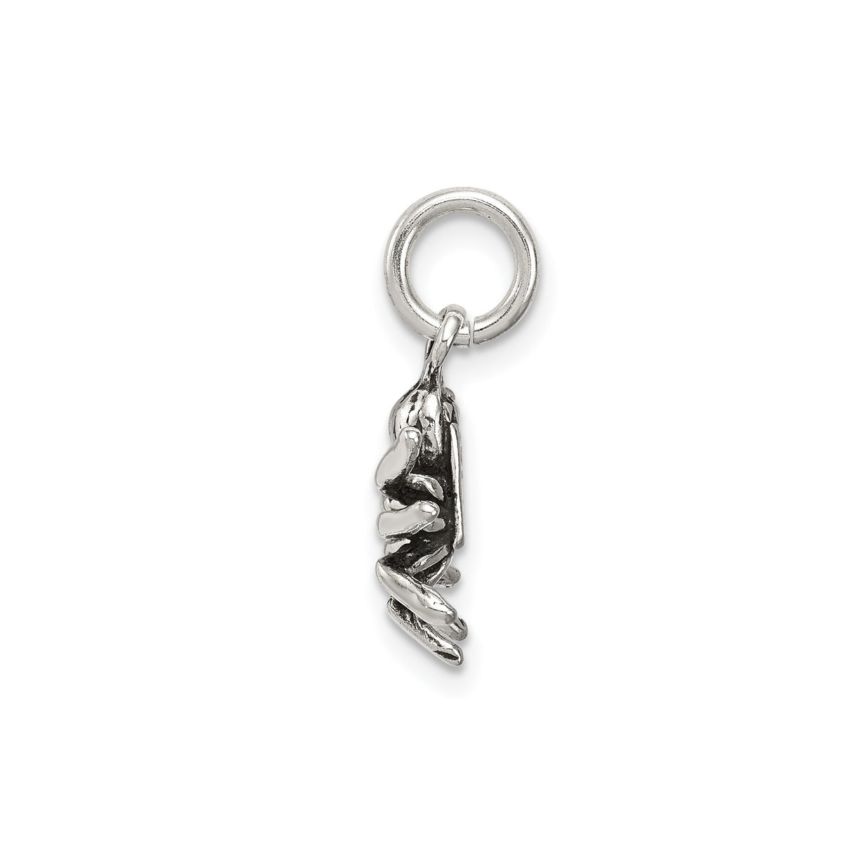 Sterling Silver Spider Pendant Charm with Realistic Tarantula Design, Gothic Halloween Jewelry