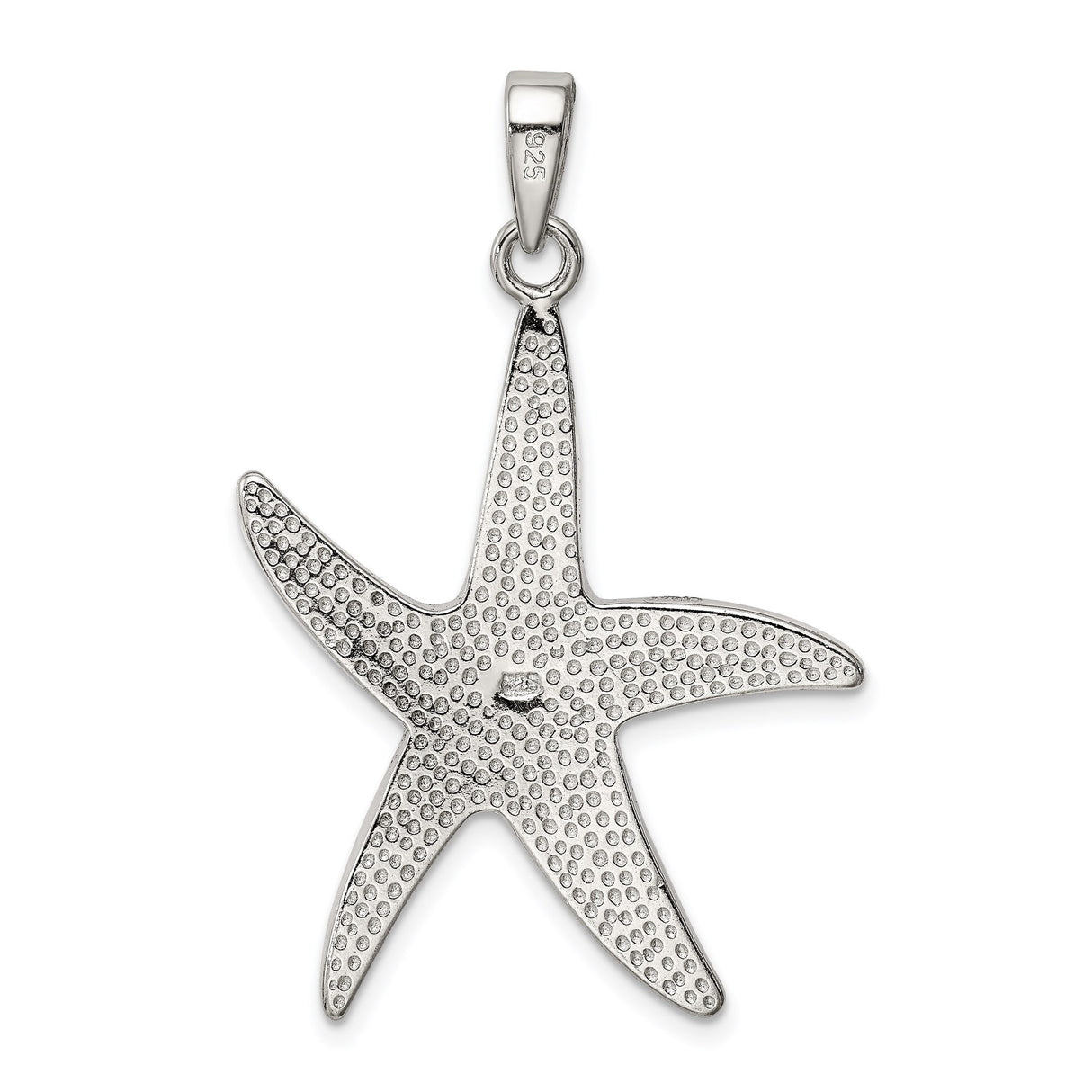 Sterling Silver Starfish Pendant with Blue Lab Created Opal, Ocean-Inspired Jewelry for Women