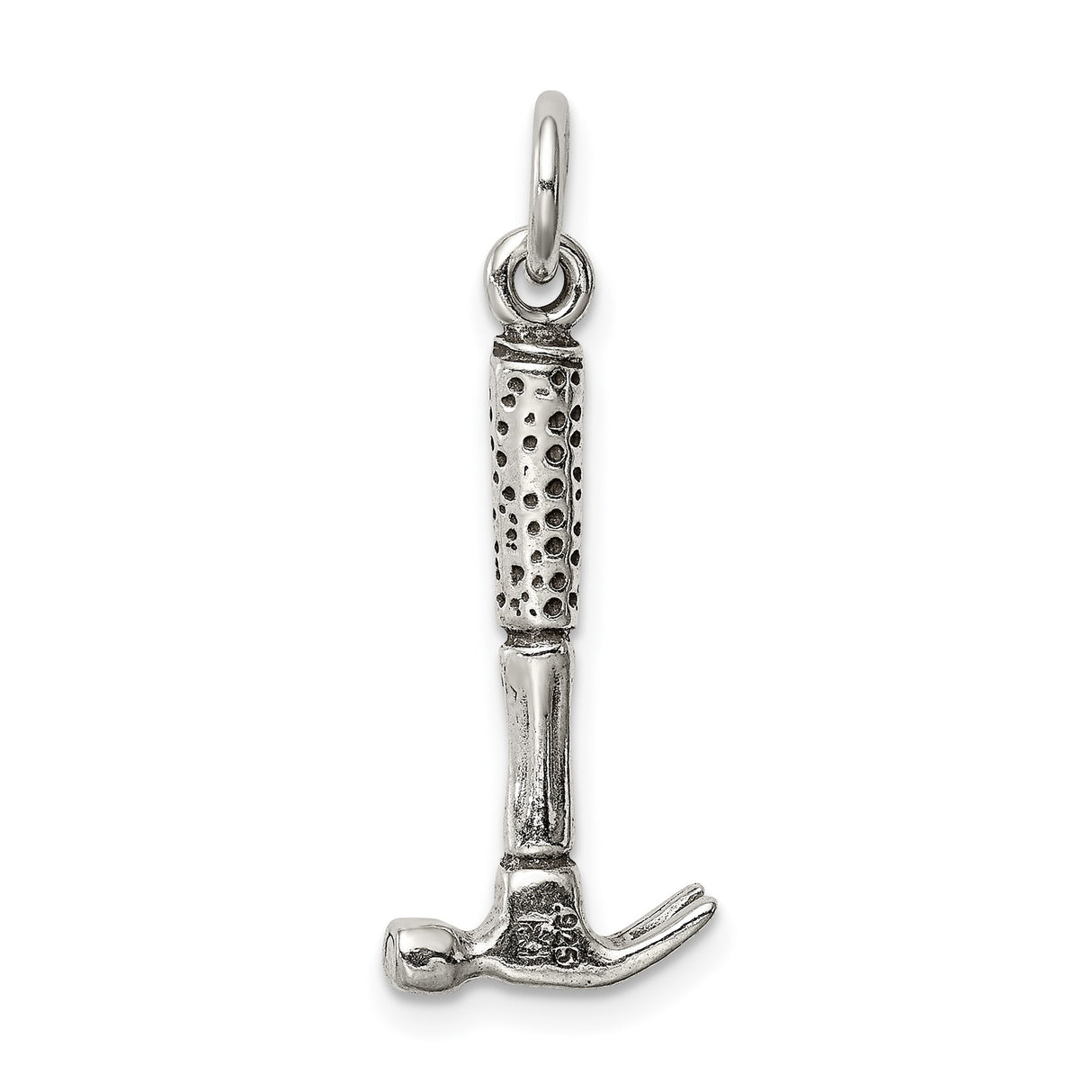 Sterling Silver Hammer Pendant, Claw Hammer Design Symbolizing Strength and Craftsmanship