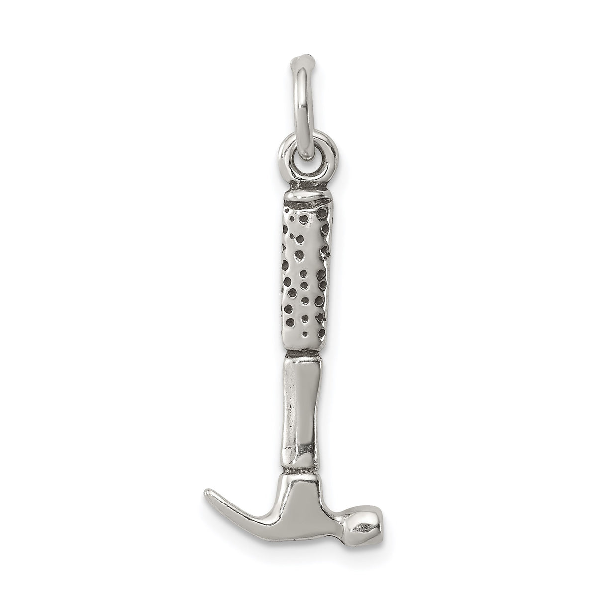 Sterling Silver Hammer Pendant, Claw Hammer Design Symbolizing Strength and Craftsmanship
