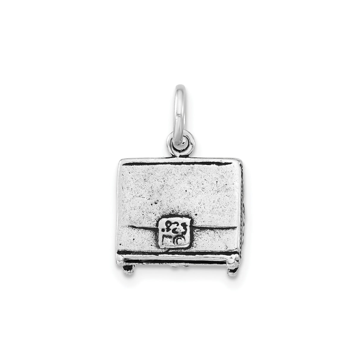 Sterling Silver Ark of Covenant Pendant, Christian Religious Charm for Men and Women