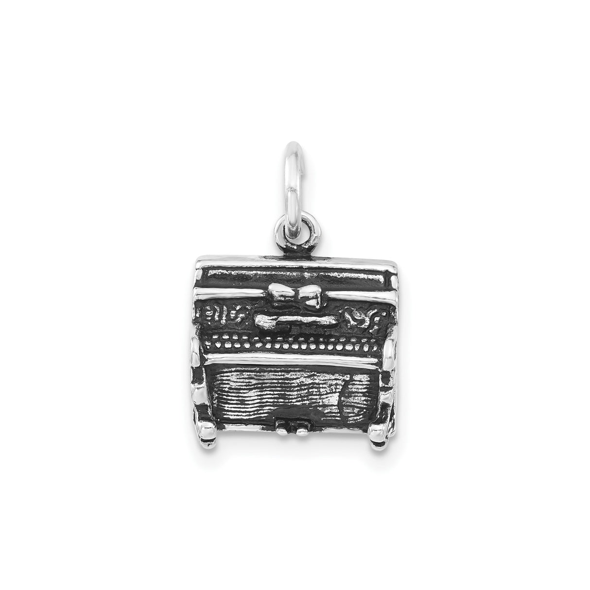 Sterling Silver Ark of Covenant Pendant, Christian Religious Charm for Men and Women