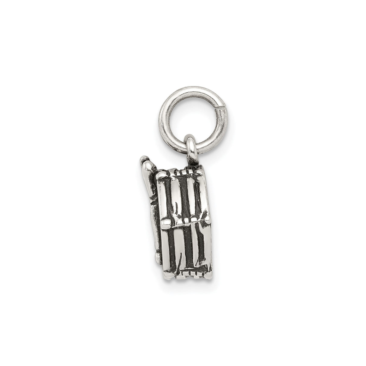 Sterling Silver Drum Pendant with Crossed Drumsticks, Music Jewelry for Drummers and Musicians