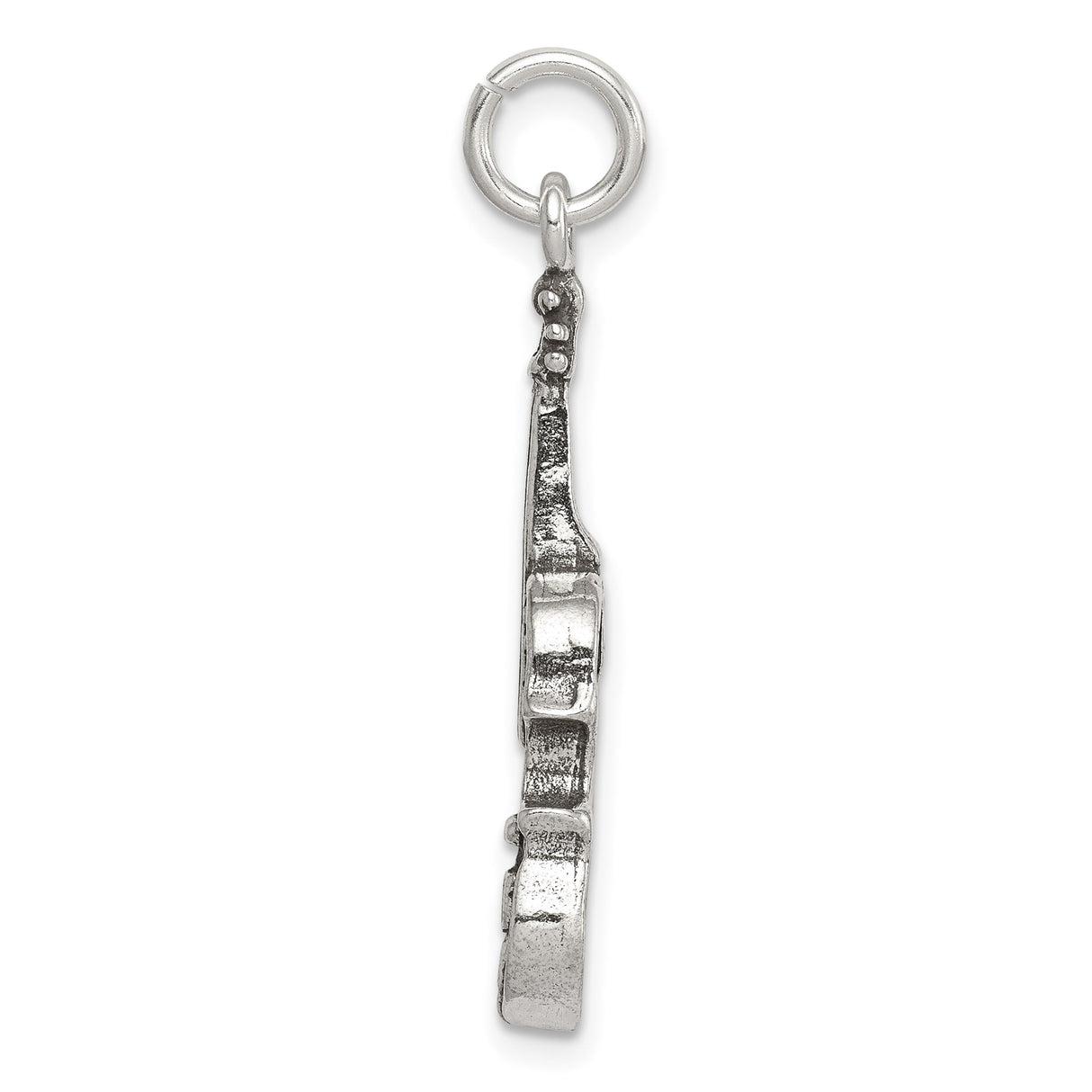 Sterling Silver Violin Charm Pendant, Musical Instrument Design for Musicians and Music Lovers