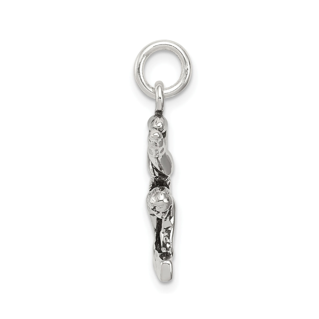 Sterling Silver Gymnast Pendant with Female Athlete Handstand on Balance Beam Charm