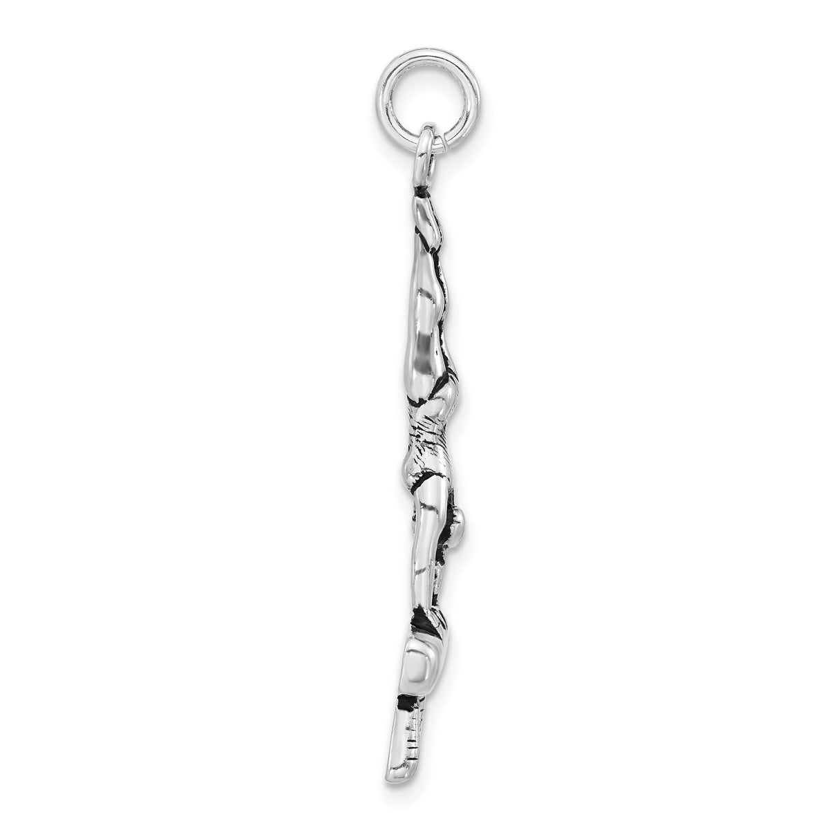 Sterling Silver Gymnast Pendant with Male Handstand on Pommel Horse Design