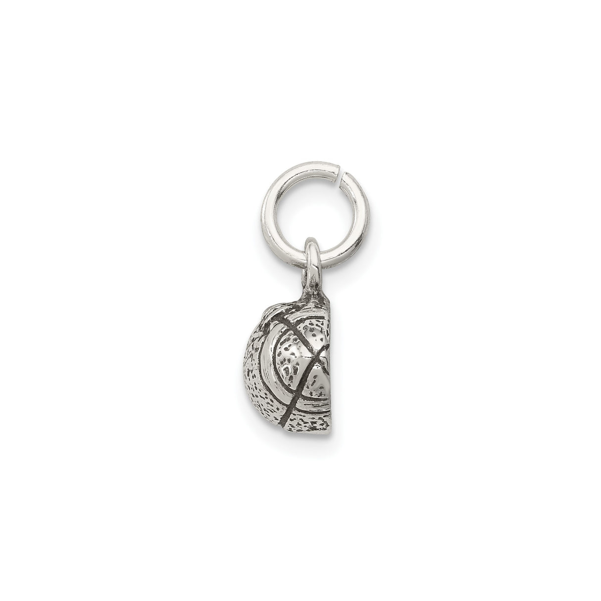 Sterling Silver Football Charm Pendant, Realistic Sports Jewelry for Athletes and Fans
