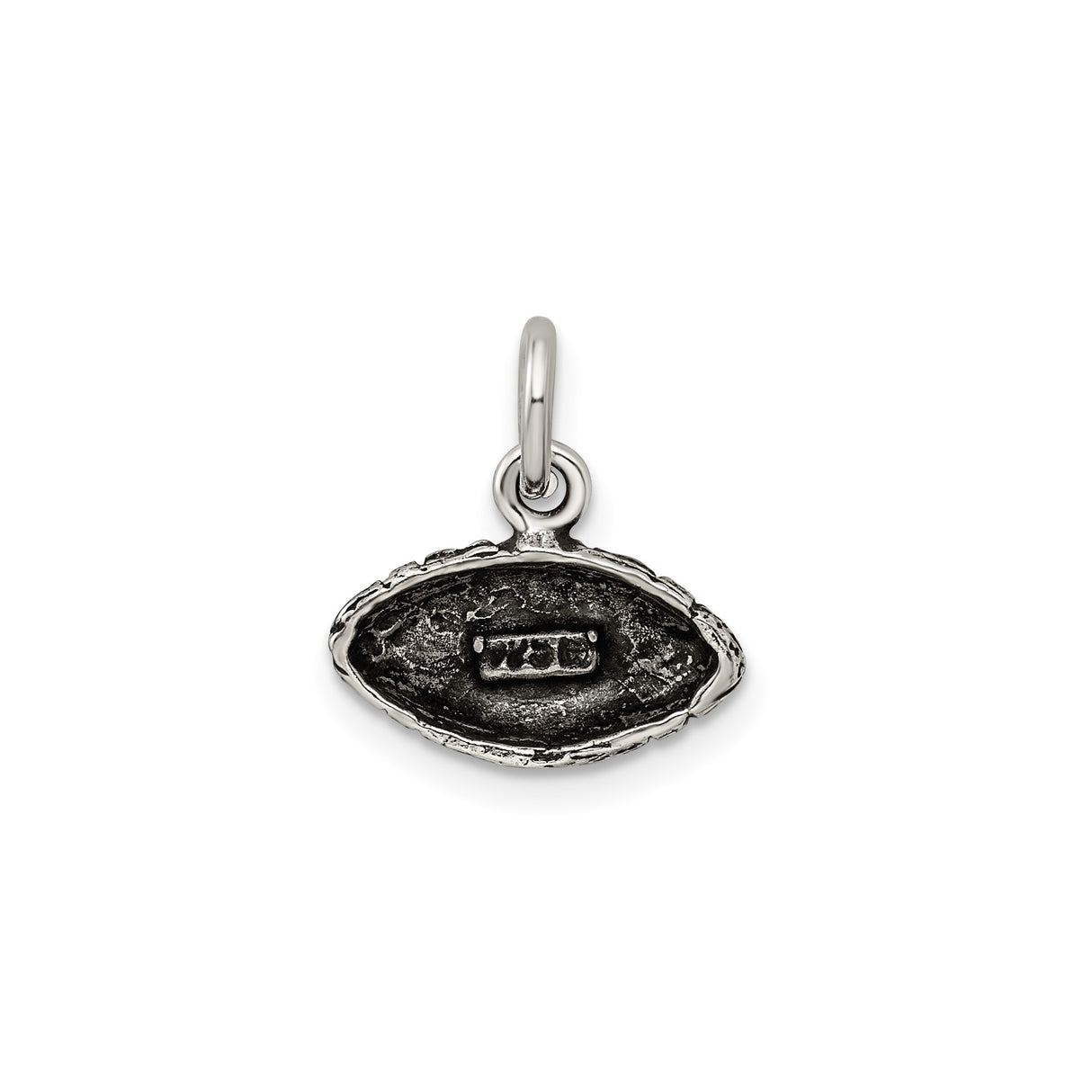 Sterling Silver Football Charm Pendant, Realistic Sports Jewelry for Athletes and Fans