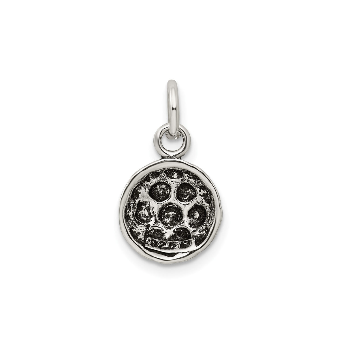 Sterling Silver Soccer Ball Charm Pendant with Hexagon Pattern, Unisex Sports Jewelry
