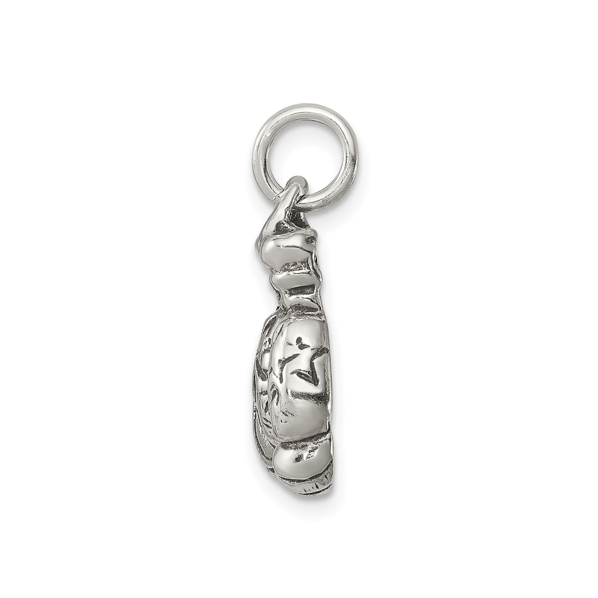 Sterling Silver Boxing Gloves Pendant with Star Accents, Symbol of Strength and Resilience