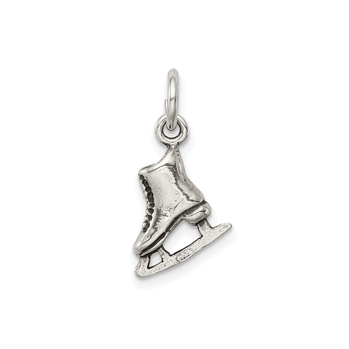 Sterling Silver Ice Skate Charm Pendant, Winter Sports Jewelry for Women and Girls