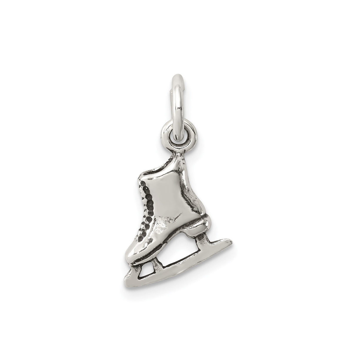 Sterling Silver Ice Skate Charm Pendant, Winter Sports Jewelry for Women and Girls