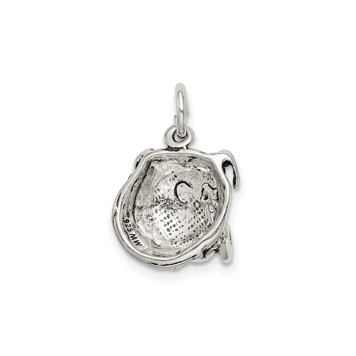 Sterling Silver Bulldog Head Pendant, Realistic Dog Lover Charm, Unisex Pet Breed Jewelry