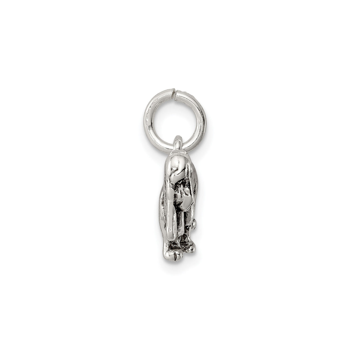 Sterling Silver Basset Hound Dog Pendant, Realistic Pet Charm for Women or Unisex Wear
