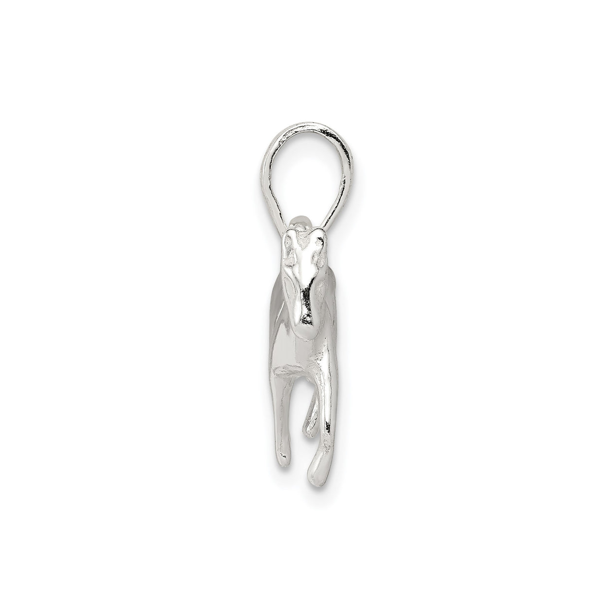 Sterling Silver Horse Pendant with Detailed Walking Horse Design, Equestrian Jewelry