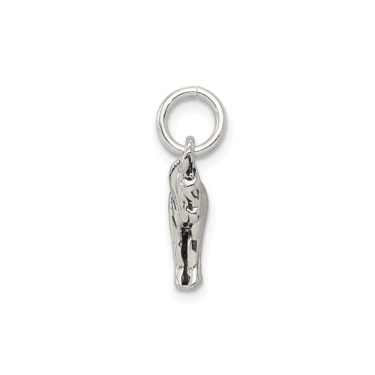 Sterling Silver Donkey Charm Pendant, Realistic 3D Farm Animal Jewelry, Equestrian Style