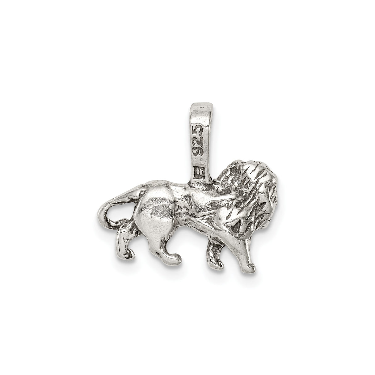 Sterling Silver Lion Pendant with Bold Lion Head Design, Symbol of Strength and Courage