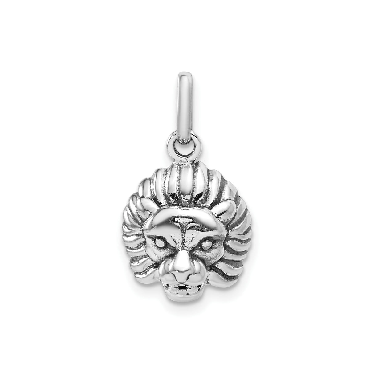 Sterling Silver Lion Head Pendant, Bold Animal Jewelry with Detailed Design for Men or Unisex