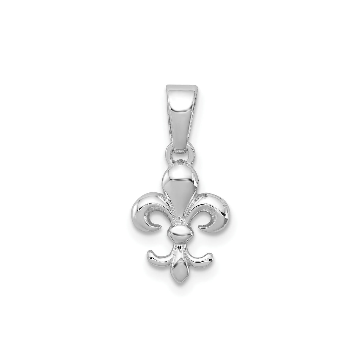 Sterling Silver Fleur-de-Lis Pendant, French Royalty Symbol Jewelry for Women or Unisex