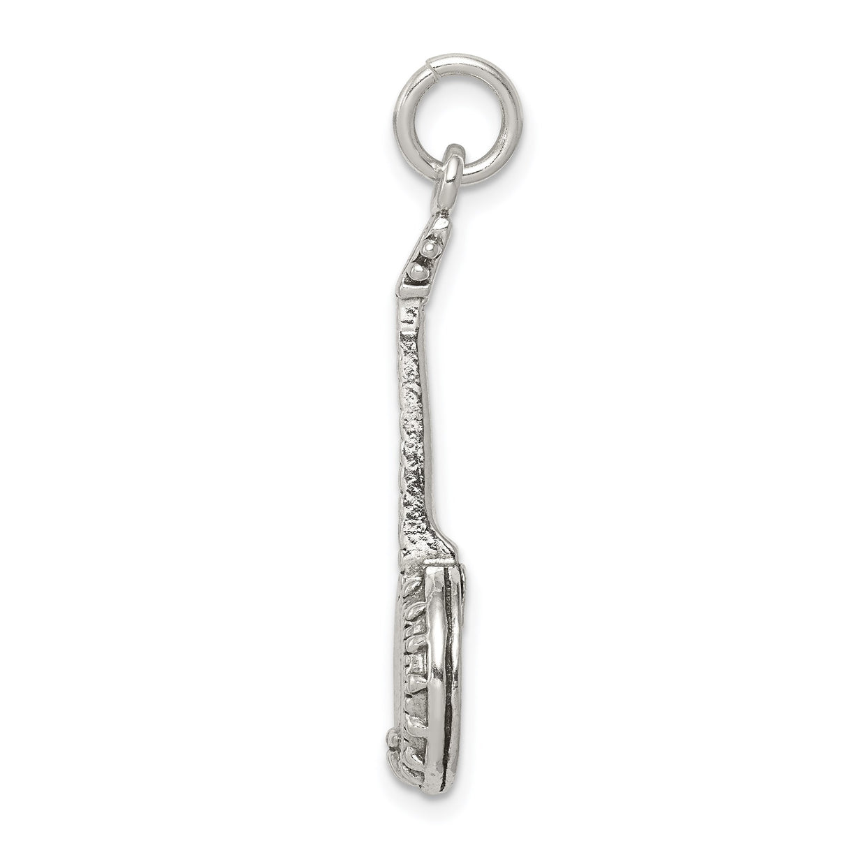 Sterling Silver Banjo Pendant, Realistic Instrument Design, Folk Style Music Charm