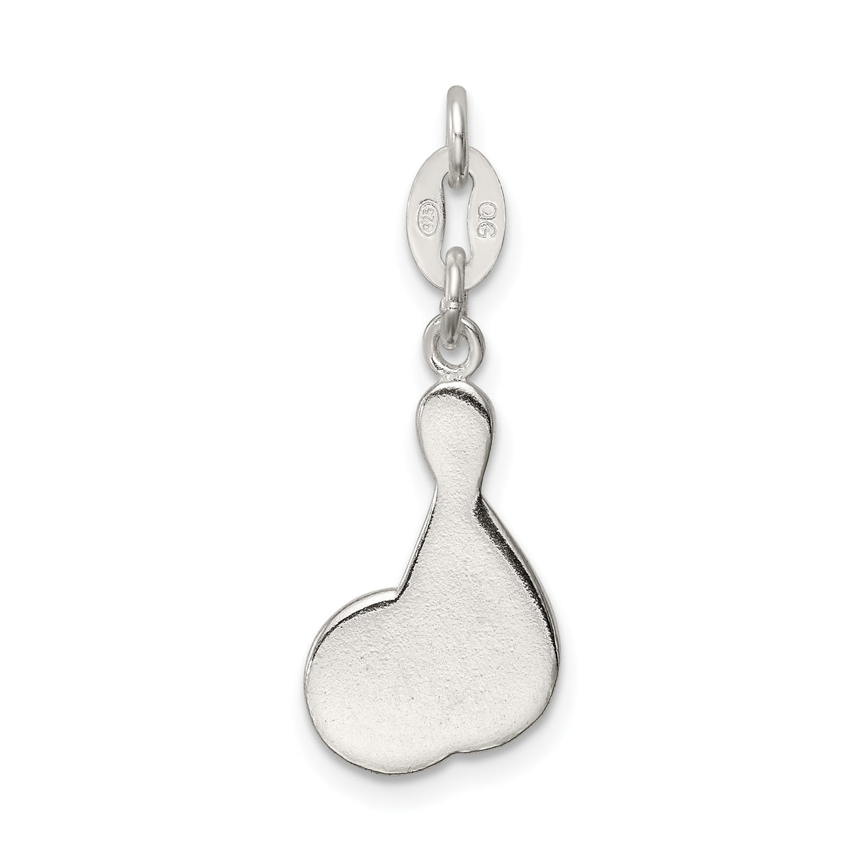 Sterling Silver Pendant Charm, Bowling Pin and Ball, Enamel Sports Theme