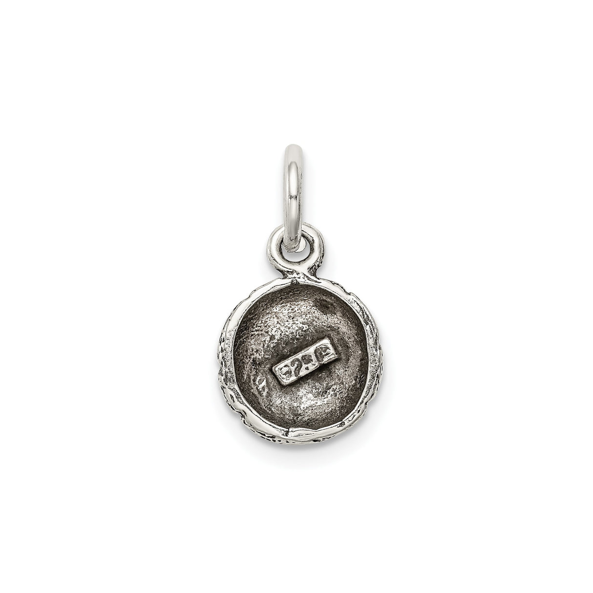 Sterling Silver Basketball Charm Pendant with Textured Design, Unisex Sports Jewelry