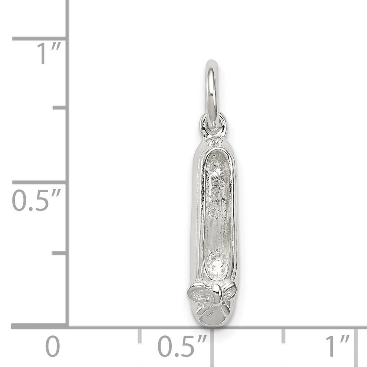 Ballet Slippers Charm Pendant in Real 925 Sterling Silver