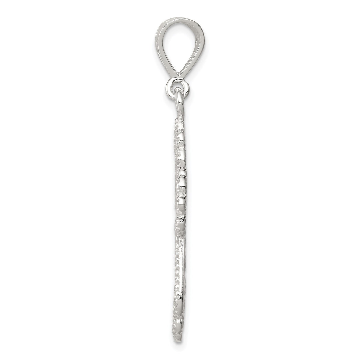 Sterling Silver Cross Pendant with Filigree Details, Bold Symmetrical Design, Vintage Inspired