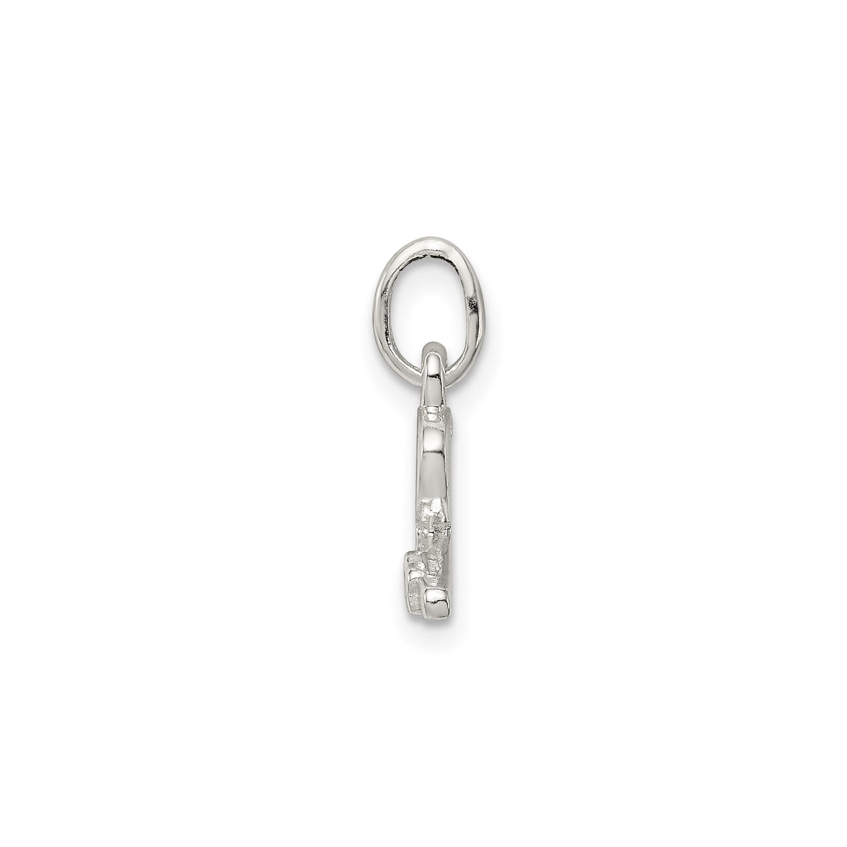Sterling Silver Initial Pendant with Pink Enamel Flower Accent, Letter R Charm for Girls or Women