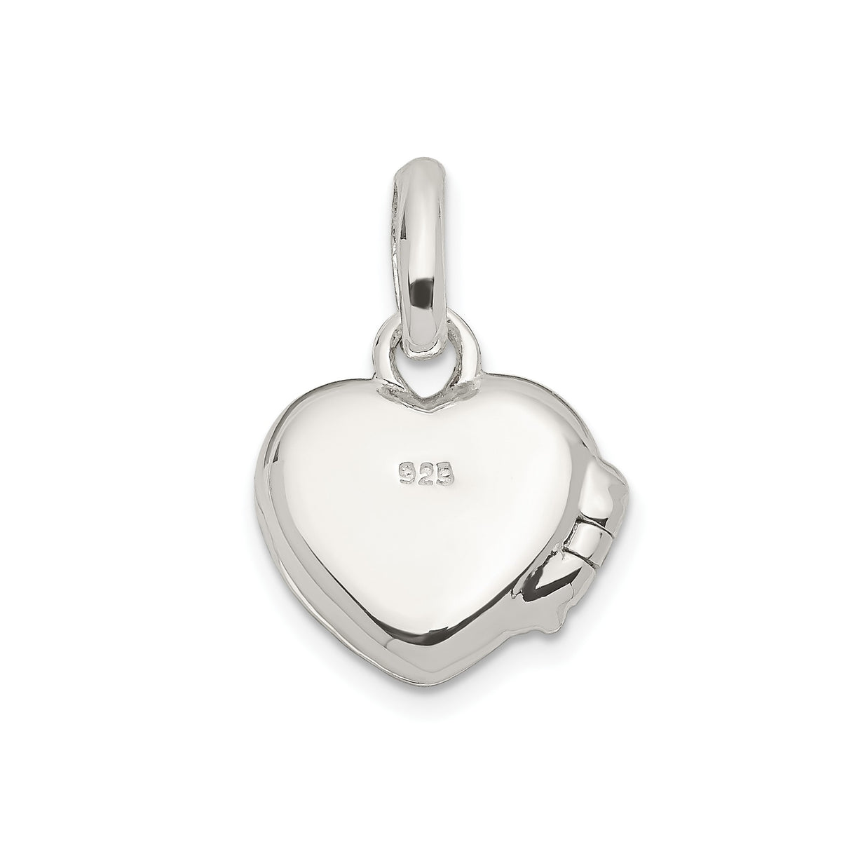 Sterling Silver Heart Locket Pendant with Blue Winged Fairy Design, Fantasy Jewelry for Women