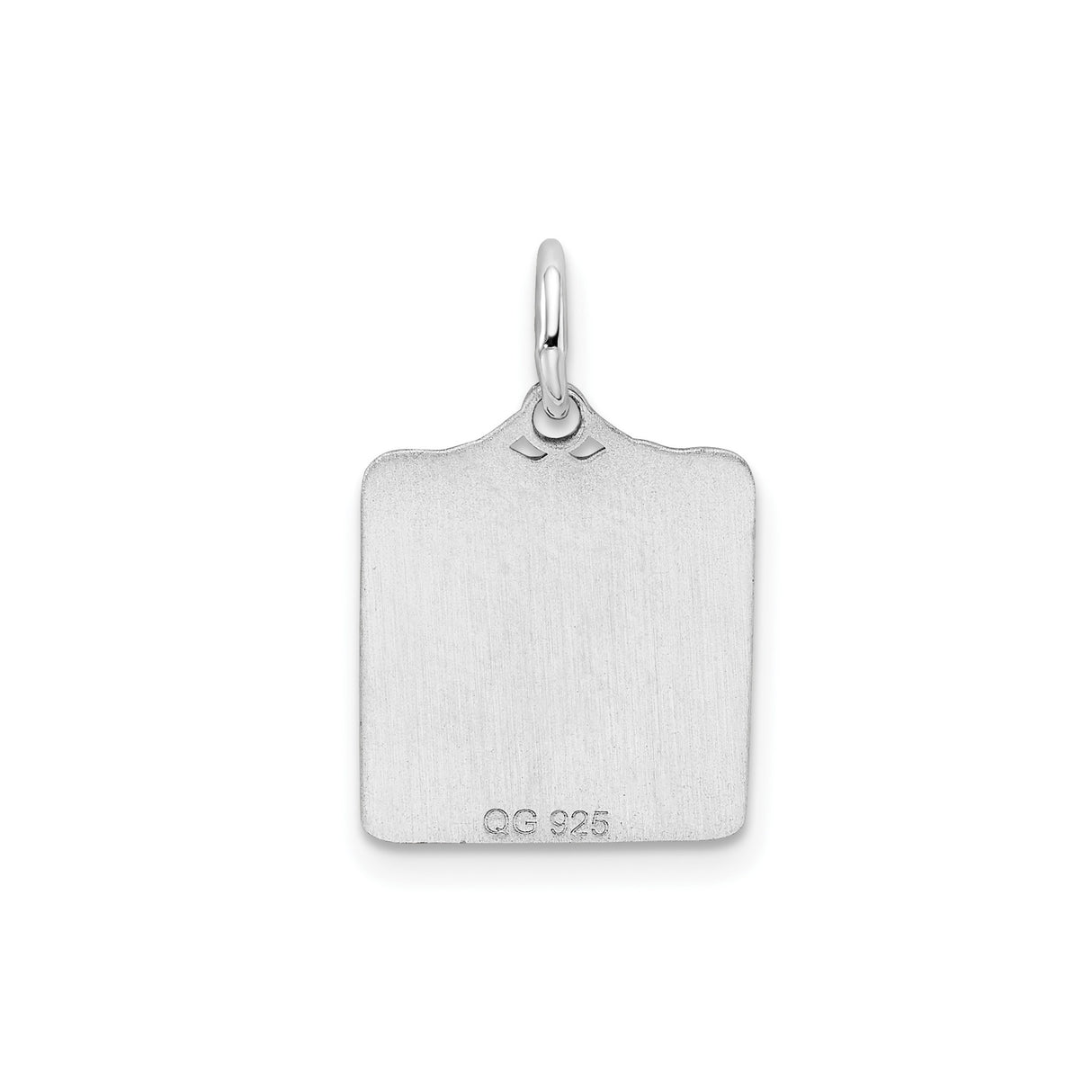 Sterling Silver Birth Certificate Pendant with Blue Enamel, Heart and Bow Design for Women