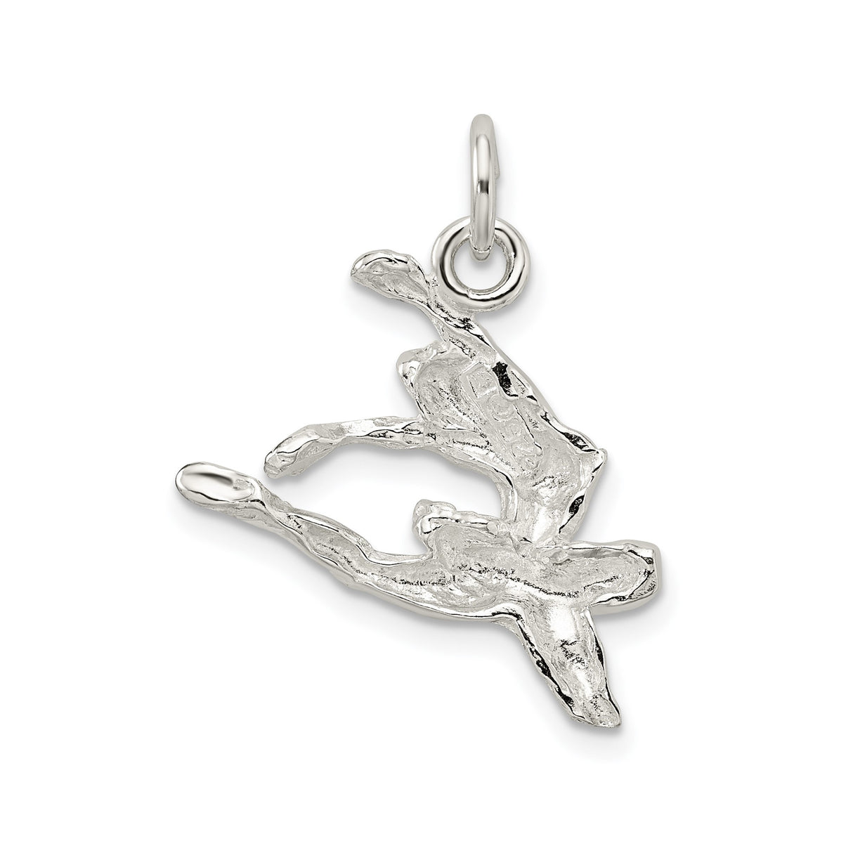Sterling Silver Ballerina Pendant Featuring Dancer in Mid-Leap, Ballet Charm for Women or Girls